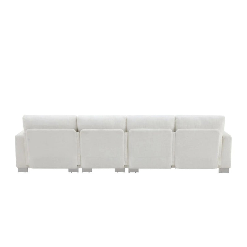 Canapé d'angle surdimensionné avec méridienne, Canapé d'angle en chenille en forme de L pour salon, appartement, bureau
