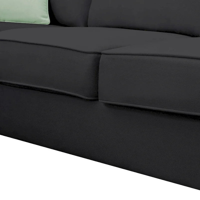 Canapé d'angle modulable réversible avec ottoman