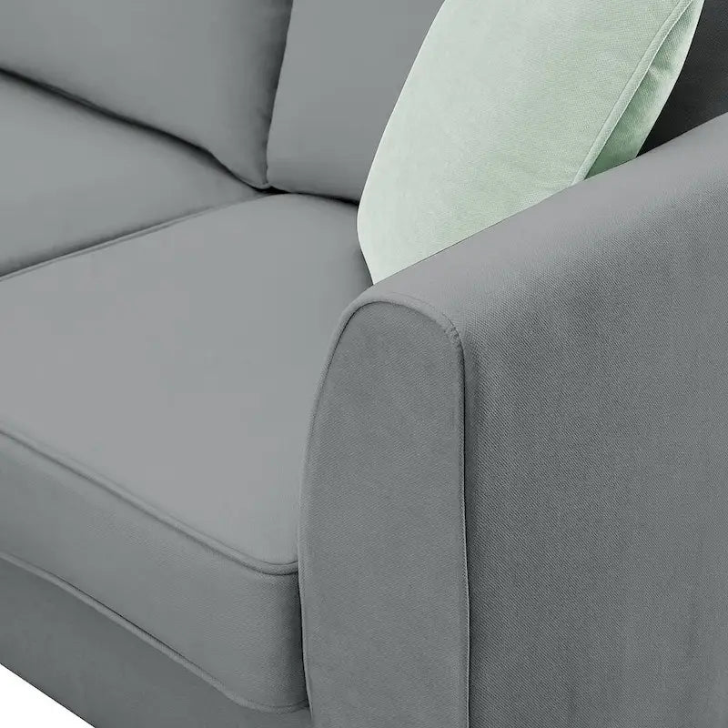Canapé d'angle modulable réversible avec ottoman