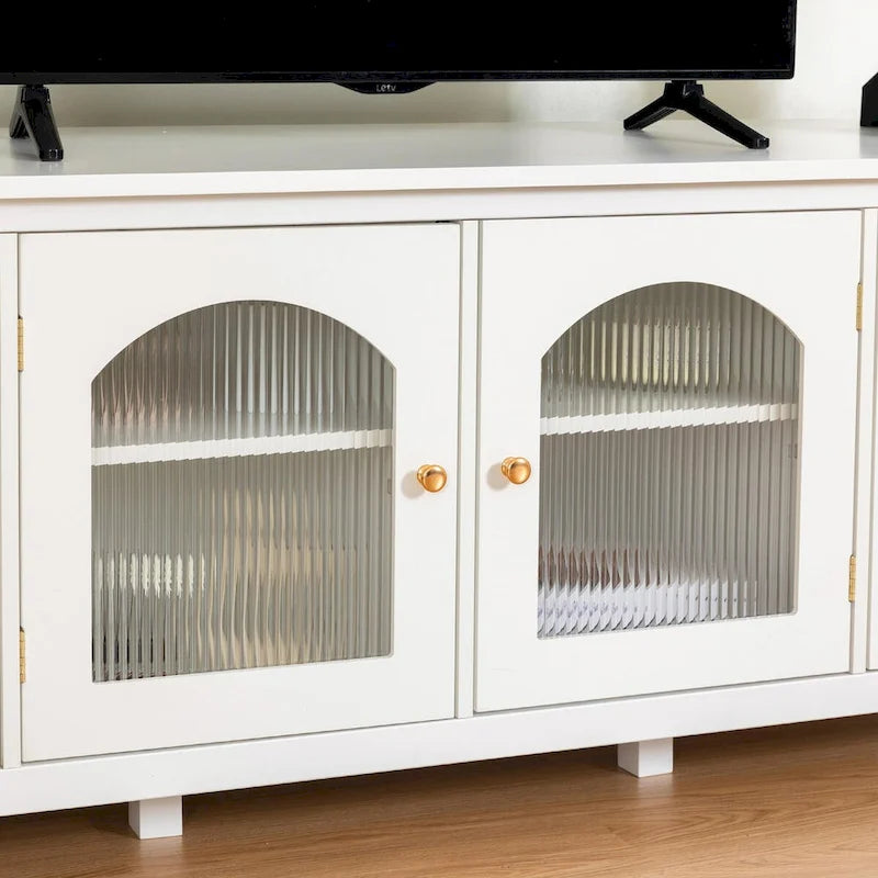 Meuble TV élégant de 71 pouces, meuble de divertissement, support TV