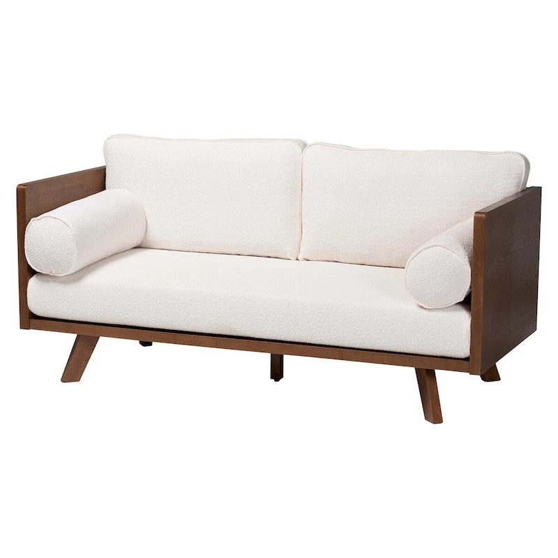 Canapé Bouclé Mid-Century Moderne