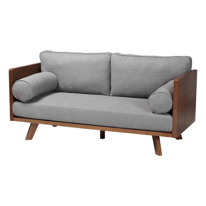 Canapé Bouclé Mid-Century Moderne