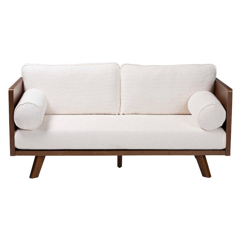 Canapé Bouclé Mid-Century Moderne