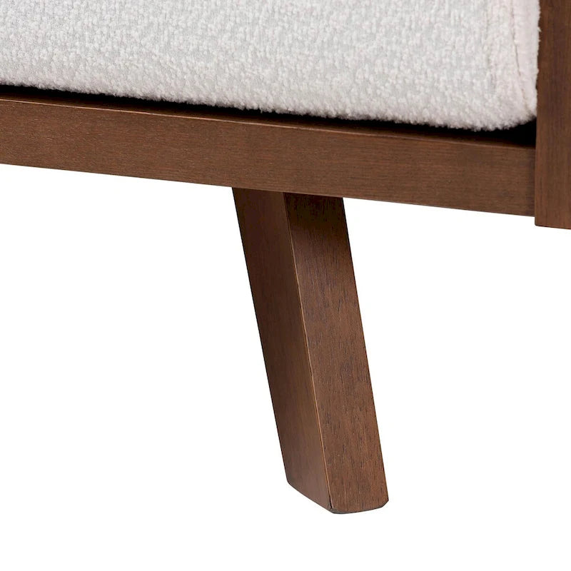 Canapé Bouclé Mid-Century Moderne