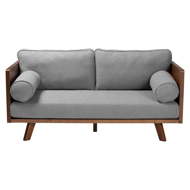 Canapé Bouclé Mid-Century Moderne