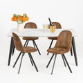 Table à manger rectangulaire de 160 cm (4-6 places) — Plateau en bois avec pieds en métal