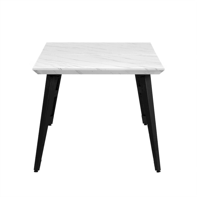 Table à manger rectangulaire de 160 cm (4-6 places) — Plateau en bois avec pieds en métal