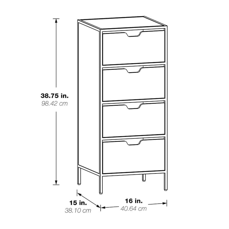 Meuble de rangement décoratif à quatre tiroirs