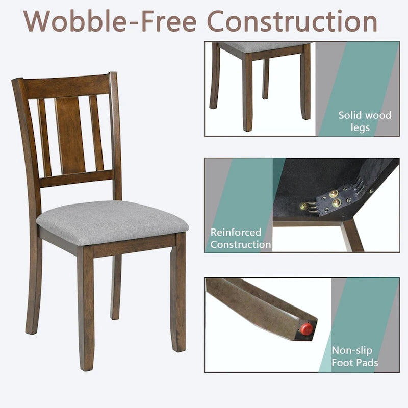 Lot de 4 chaises de salle à manger hauteur comptoir avec sièges rembourrés