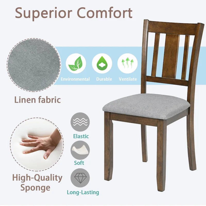 Lot de 4 chaises de salle à manger hauteur comptoir avec sièges rembourrés