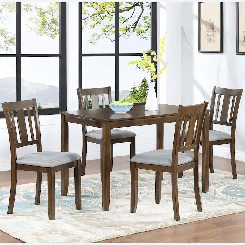 Lot de 4 chaises de salle à manger hauteur comptoir avec sièges rembourrés