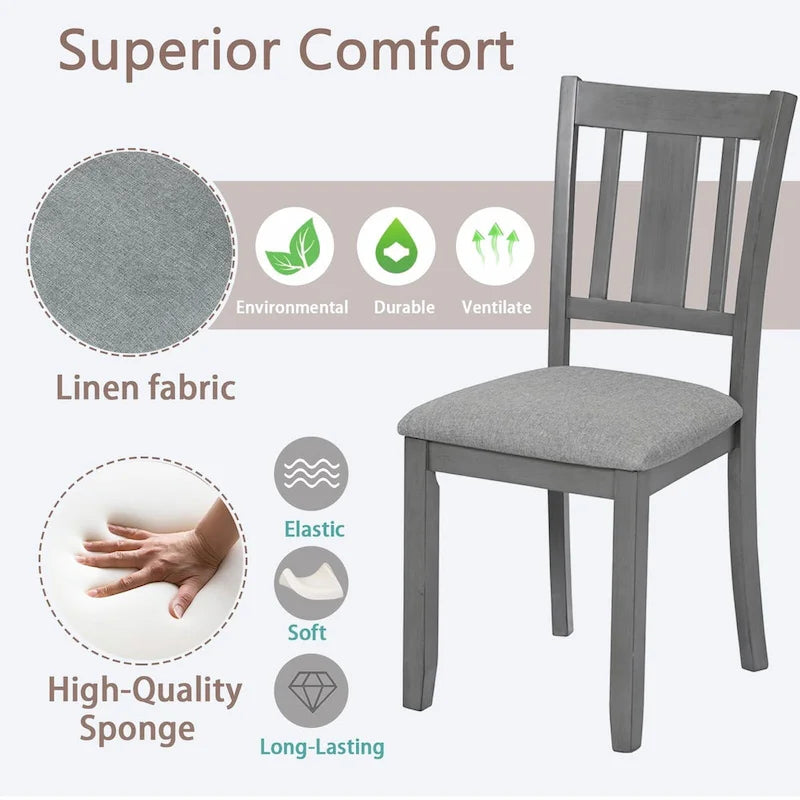 Lot de 4 chaises de salle à manger hauteur comptoir avec sièges rembourrés