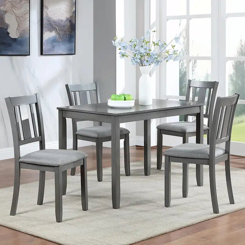 Lot de 4 chaises de salle à manger hauteur comptoir avec sièges rembourrés